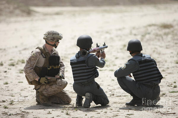 Afghanistan Art Print featuring the photograph An Afghan Police Student Prepares by Terry Moore