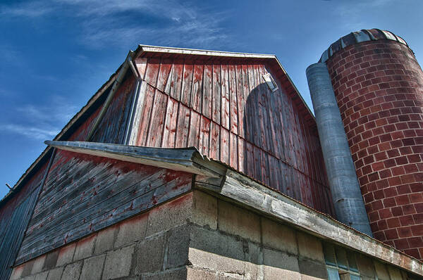 Barn Art Print featuring the photograph Angles 12271c by Guy Whiteley