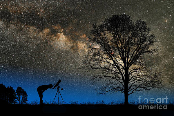 Astronomy Art Print featuring the photograph Astronomy by Larry Landolfi and Photo Researchers