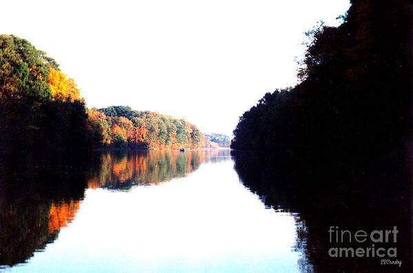 Autumn Art Print featuring the photograph Autumn at Dusk from a Canoe by Susan Stevens Crosby