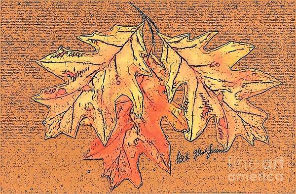 Leaves Art Print featuring the painting Autumn Leaves by Deb Stroh-Larson