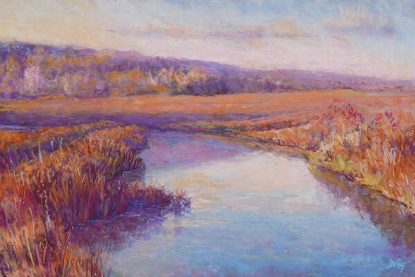 Nature Art Print featuring the painting Autumn Marshland by Michael Camp