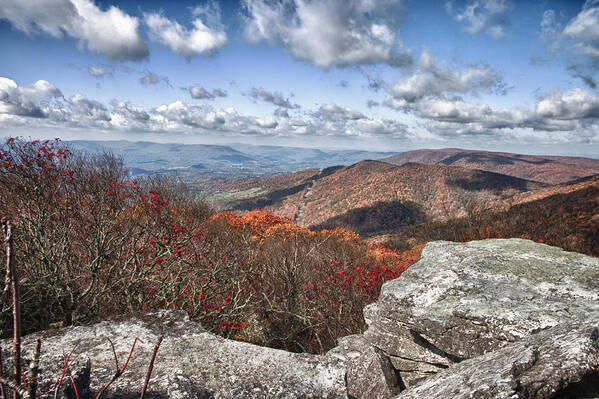 Virginia Art Print featuring the photograph Bald Knob Overlook Near Mountain Lake by James Woody