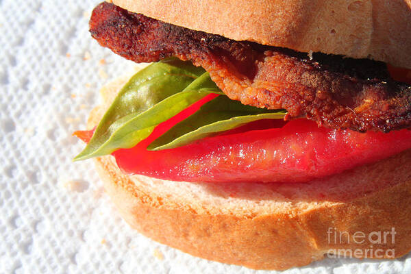 Sandwich Art Print featuring the photograph BBT Bacon Basil Tomato by Kristy Jeppson