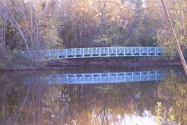 Blue Bridges. Bridges Art Print featuring the photograph Blue Bridge by Christina A Pacillo