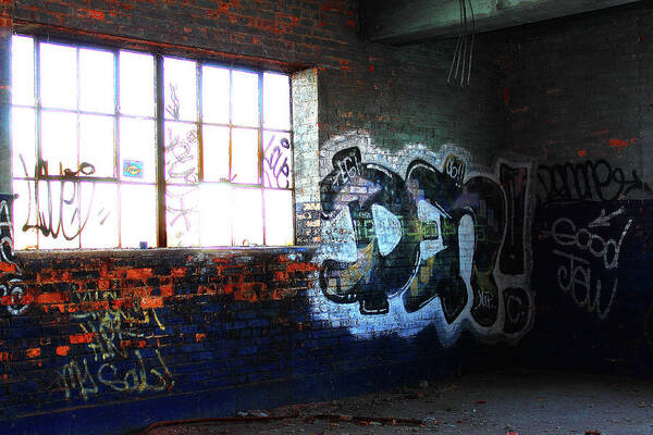 City Art Print featuring the photograph Blue Graffiti by Scott Hovind