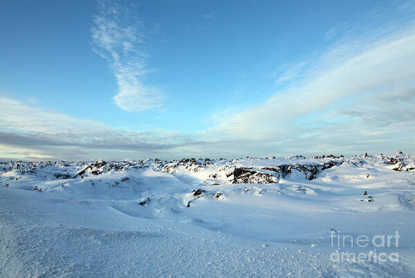 Iceland Art Print featuring the photograph Blue Sky by Milena Boeva