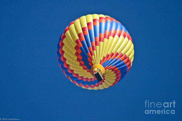 Hot Air Balloon Art Print featuring the photograph Blue Sky Swirl by Mitch Shindelbower