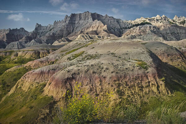 Art Art Print featuring the photograph Butte formation in Badlands National Park by Randall Nyhof