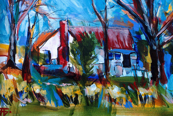 Watkinsville Art Print featuring the painting Buttlers House by John Gholson