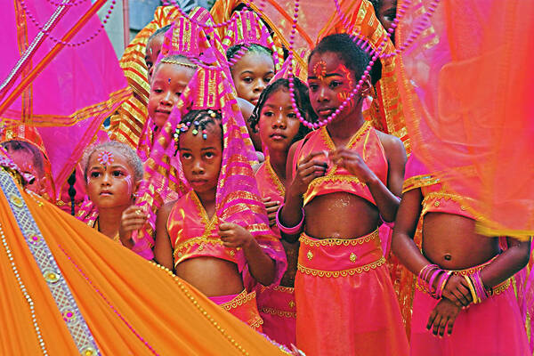 Carnival Art Print featuring the photograph Carnival Kids- St Lucia by Chester Williams