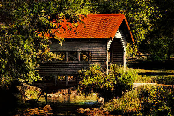 Covered Bridge Art Print featuring the photograph Charming Covered Bridge by Trudy Wilkerson