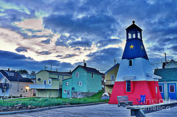 Lighthouse Art Print featuring the photograph Cheticamp in Cape Breton Nova Scotia by Joe Ng