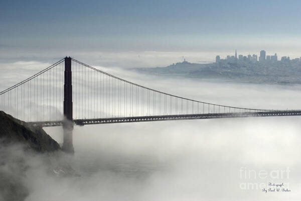 Paul Baker Art Print featuring the photograph City in the Fog.... by Paul Baker