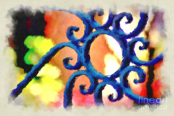 Ironwork Art Print featuring the photograph Colorful Ironwork by Donna Bentley