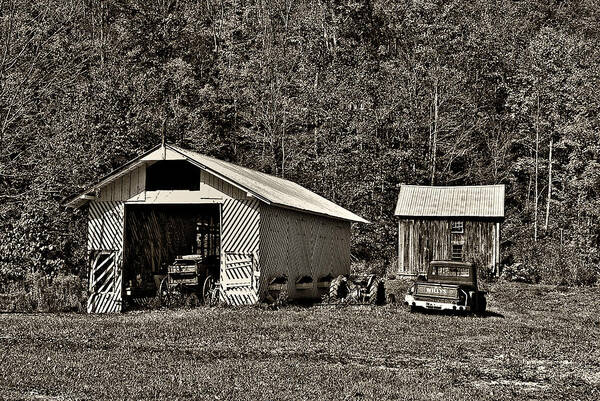 West Virginia Art Print featuring the photograph Country Life sepia by Steve Harrington