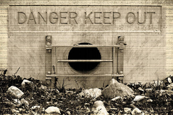 Danger Art Print featuring the photograph Danger Keep Out by Cyryn Fyrcyd