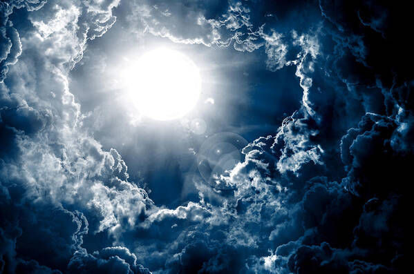 Above Art Print featuring the mixed media Dark Sky With Sun by Nattapon Wongwean Above Art Print featuring the mixed media Dark Sky With Sun by Nattapon Wongwean
