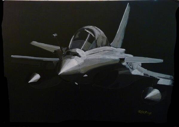 Aircraft Art Print featuring the painting Dassault Rafale by Richard Le Page