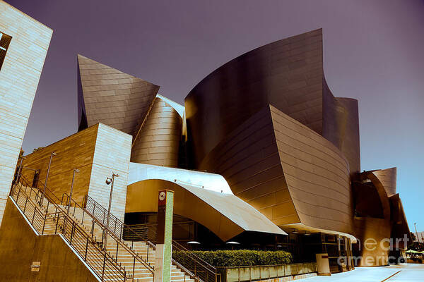 Los Angeles Art Print featuring the photograph Disney Music Hall I by Chuck Kuhn
