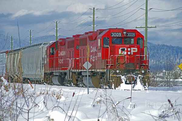 Trains Art Print featuring the photograph Double CP Rail Engines by Randy Harris