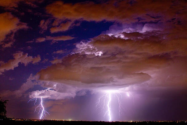 James Insogna Art Print featuring the photograph Double Trouble Lightning Strikes by James BO Insogna