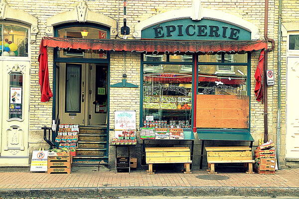 Street Art Print featuring the photograph Epicerie by Valentino Visentini