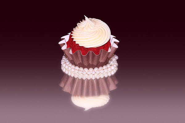 Cupcakes Art Print featuring the photograph Fancy Red Velvet Cupcakes by Tracie Schiebel