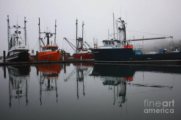 Fog Art Print featuring the photograph Foggy Reflections by Kami McKeon