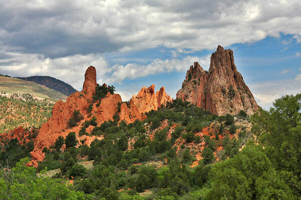 Natural Art Print featuring the photograph Garden of the Gods - Colorado Springs CO by Alexandra Till