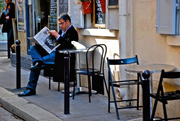 Paris Art Print featuring the photograph Getting the Morning News by Eric Tressler