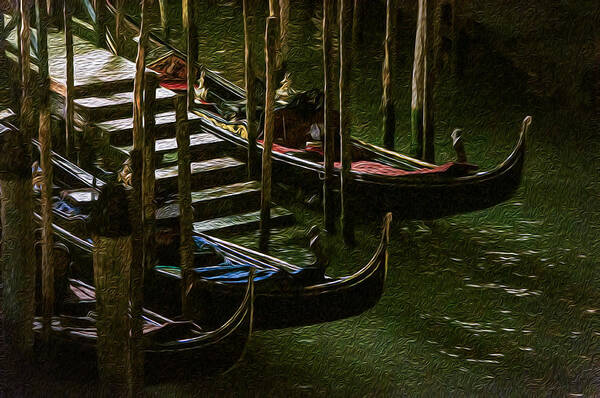Gondola Art Print featuring the photograph Gondole by Celso Bressan