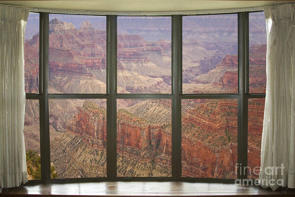 'window Canvas Wraps' Art Print featuring the photograph Grand Canyon North Rim Bay Window View by James BO Insogna