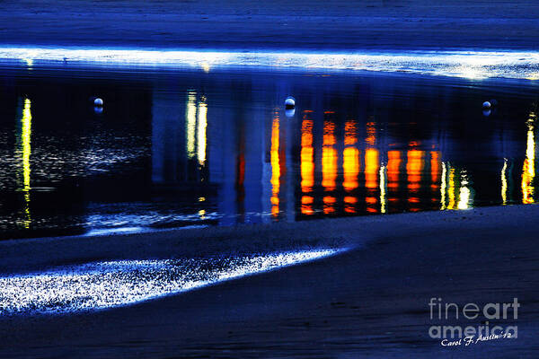 Dusk Art Print featuring the photograph Harbor Lights by Carol F Austin