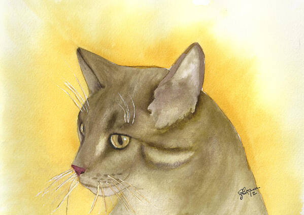 Cats Art Print featuring the painting Harold by Elise Boam