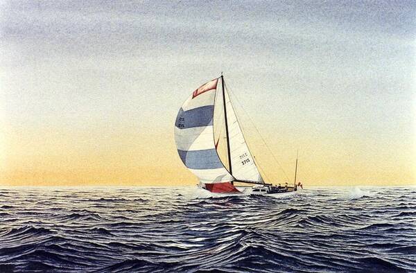 Seascape Art Print featuring the painting Heading for Home by Conrad Mieschke