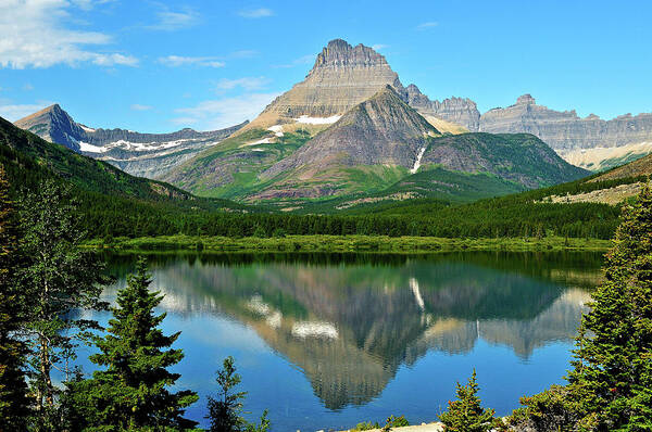 Glacier National Park Art Print featuring the photograph Heavy Shield by Greg Norrell