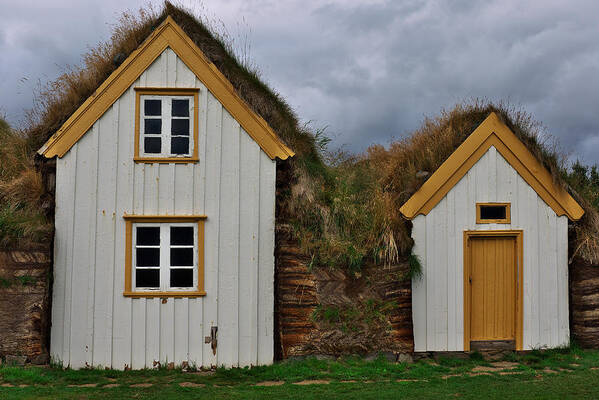 Iceland Art Print featuring the photograph Icelandic turf houses by Ivan Slosar