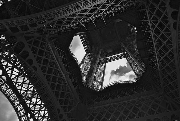 Eiffel Tower Art Print featuring the photograph Inside the Eiffel Tower by Eric Tressler