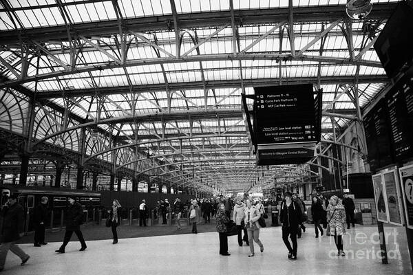 Interior Art Print featuring the photograph interior of central station Glasgow Scotland UK by Joe Fox