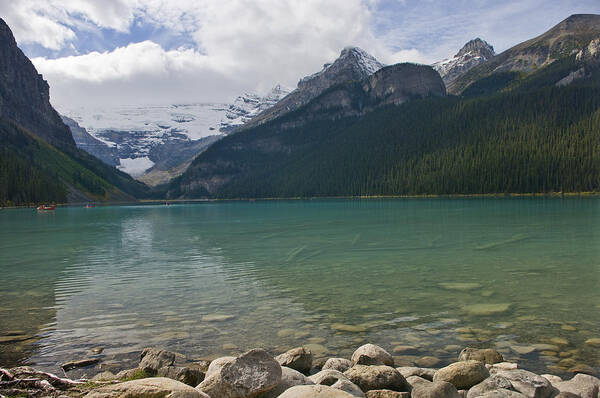 Snow Mountains Lake Scenic Nature Lake Louise Banff Canada Art Print featuring the photograph Lake Louise - 1274 by Jerry Owens