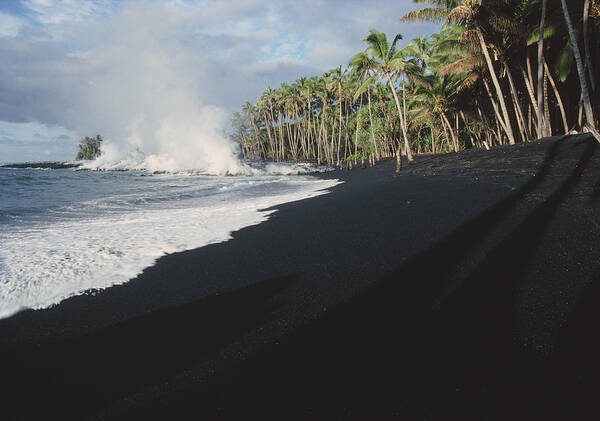 Kaima Beach Art Print featuring the photograph Lava Flow On Kaima Beach, Hawaii by G. Brad Lewis