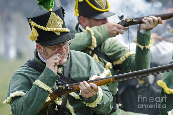 War Of 1812 Art Print featuring the photograph Loading Musket by JT Lewis