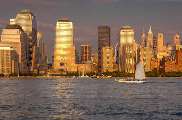 Nyc Art Print featuring the photograph Lower Manhattan - End of the Day by Frank Mari