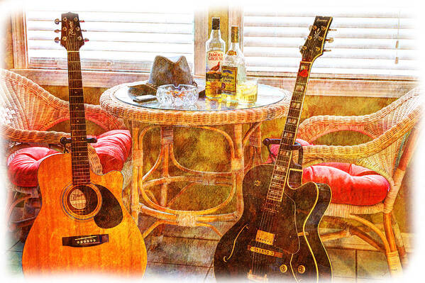 Guitar Art Print featuring the photograph Making Music 003 by Barry Jones