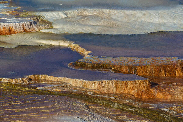 Usa Art Print featuring the photograph Mammoth Hot Springs by Johan Elzenga