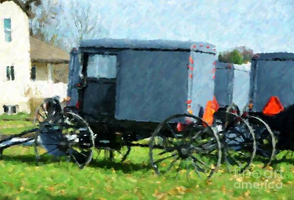 Amish Art Print featuring the photograph Meeting Place by Debbi Granruth