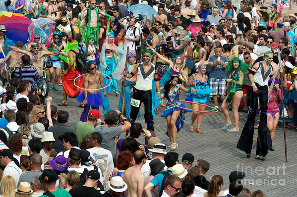 Mermaid Parade Art Print featuring the photograph Mermaid Parade c. 2011 by Tom Callan