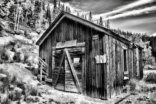 bachelor Loop Tour Art Print featuring the photograph Midwest Mine 1 BW by Lana Trussell