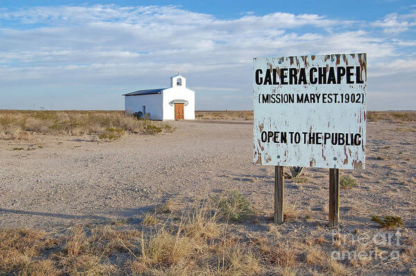 Travelpixpro West Texas Art Print featuring the photograph Mission Chapel in West Texas by Shawn O'Brien